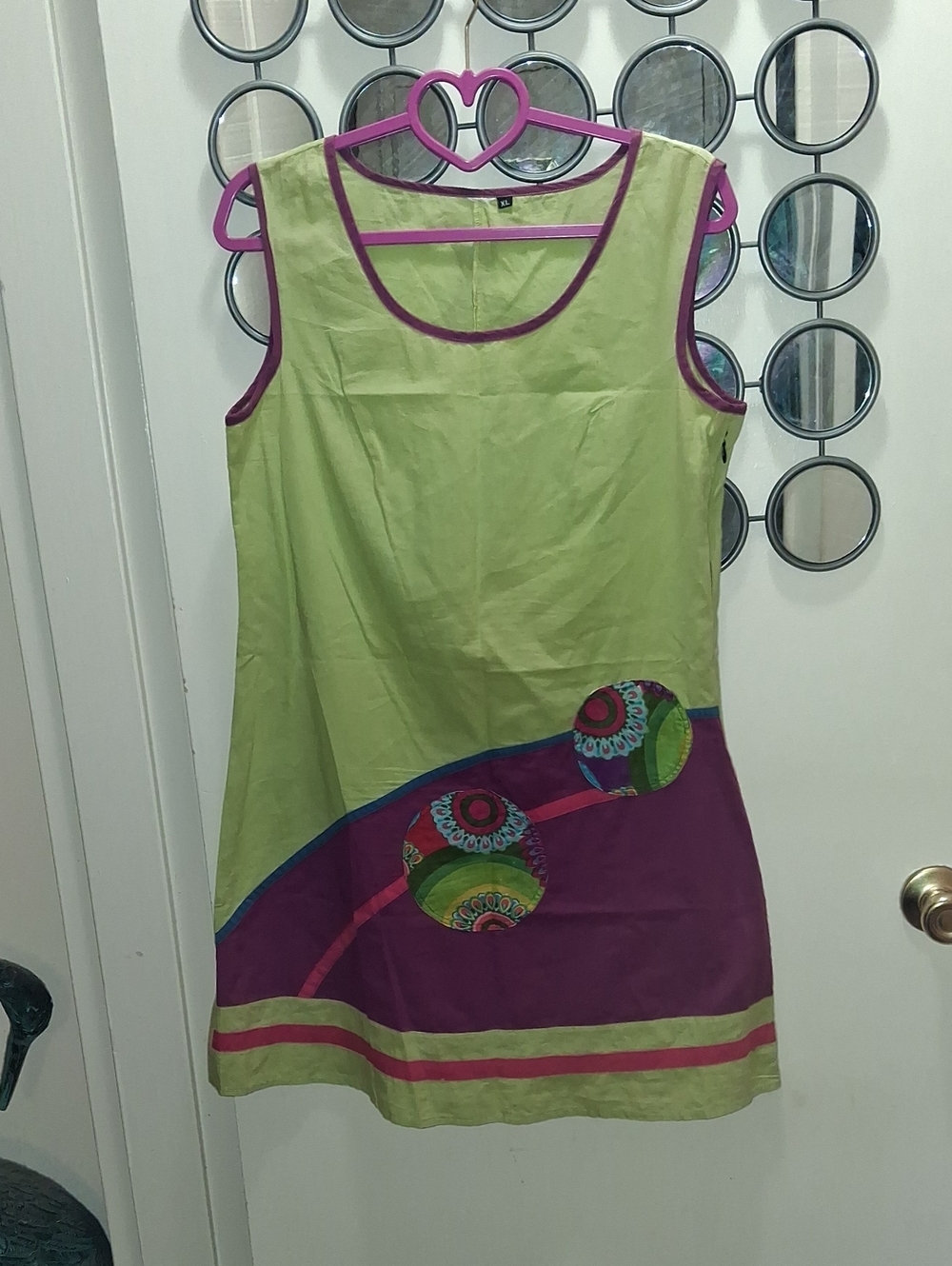 Lightweight Kiwi & Purple Dress